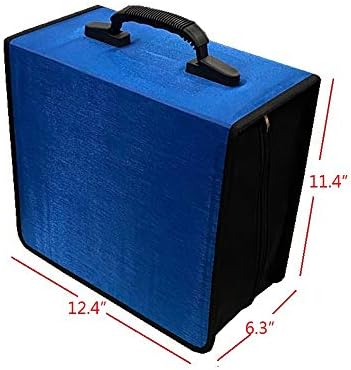 CD/DVD Case Holder Organizer Wallet Sleeves Booklet Binder,Storage 400 Capacity Disc(Blue) - Image 2
