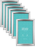 LaVie Home 4x6 Picture Frames (6 Pack, Silver) Simple Designed Photo Frame with High Definition Glass for Wall Mount & Table Top Display, Set of 6 Classic Collection by LaVieHome