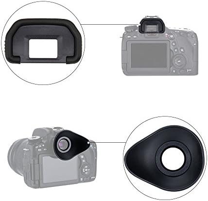 JJC Silicone Eyecup Viewfinder for Canon 6D Mark II 5D Mark II 80D, 2-Type - Image 3