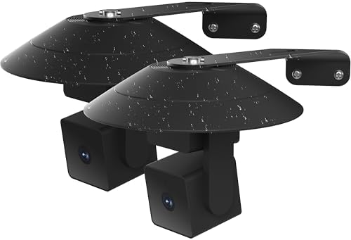 Gcioii 2 Pack Wall Mount for WYZE Cam Pan V3 & Cam Pan V4, Weatherproof Cover and Outside Corner Accessories, Reduce Blind Spots (Black,Camera not Included) by Gcioii