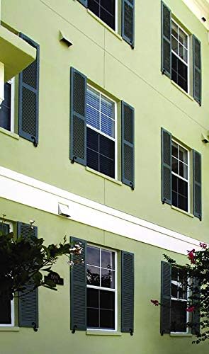 Builders Edge 14.5 in. W x 60 in. H Builders Edge, Standard Cathedral Top Center Mullion, Open Louver Shutters, Includes Matching Installation Spikes (Per Pair), 008 - Clay - Image 5