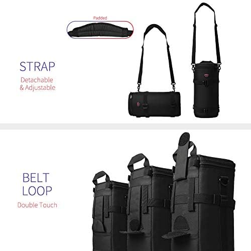 Camera Lens Pouch for DSLR Lenses Up to 5.71" x 13.78" - Image 6