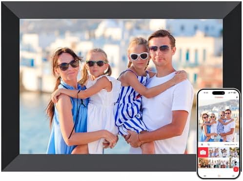Frameo Digital Picture Frame, 10.1 Inch Smart WiFi Photo Frame with 1280x800 HD IPS Touch Screen, Auto-Rotate, Wall Mountable, Share Photos/Videos Instantly via App from Anywhere by CiowainSmartDigitalFrame