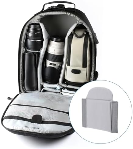 PATIKIL Camera Bag Divider, 2Pcs 6.5"x6.3"x0.55" Shockproof Camera Bag Inserts Separator Pad Protective Lens for Nikon Camera DSLR Protect Bag Organizer Universal Divider Cushion, Gray - Image 6