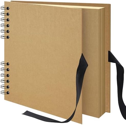 Scrapbook Photo Album DIY 10x10 Inch Thick Kraft 40 Pages Kraft by Remowith