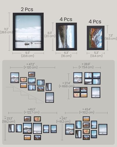 SONGMICS Collage Picture Frames, Set of 10, Glass, Paper - Image 5