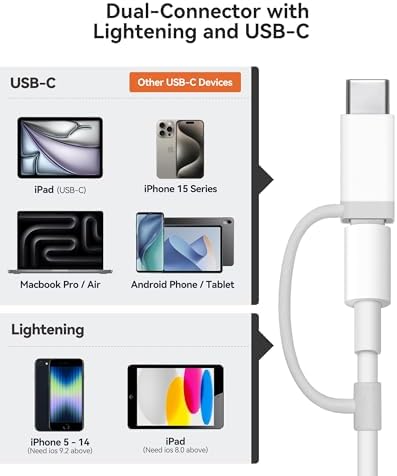 AkHolz SD Card Reader for iPhone iPad Built-in Lightening & USB-C Dual Connectors Card Adapter with SD MicroSD USB-A 3 Slots Trail Camera Memory Card Viewer, Portable No App Required Plug and Play - Image 5