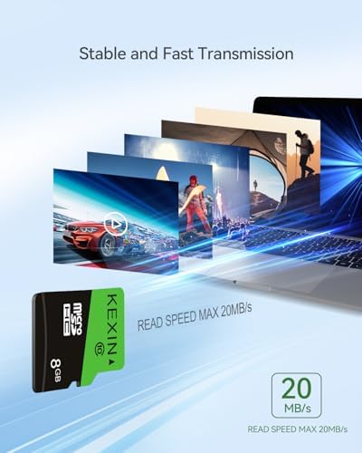 KEXIN 8GB Micro SD Card 5 Pack with SD Adapter microSDHC Memory Card UHS-I C10 Micro SD Card Full HD High Speed TF Card for Smartphone Tablet Action Camera Dash Cam Drone Game Console - Image 5