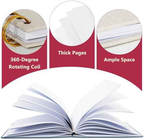 Vienrose Scrapbook Album,80 Pages,12x12 Inch,Beige - Image 3