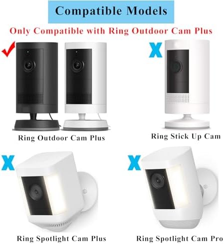 Rain Cover Compatible with Ring Outdoor Cam Plus–Anti-Glare Sun Shield, All-Weather Waterproof Protector, Adhesive No-Drill Easy Install, Dustproof Snowproof UV Resistant,1 Pack (White) - Image 2
