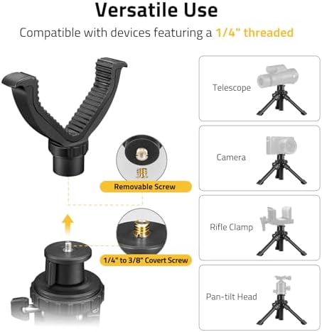 CVLIFE Shooting Rest Tripod 360 Degree Rotation V Yoke Stand - Image 3