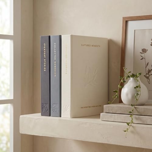 Beautiful Photo Album Set of 3 For 4x6 Pictures - Linen Album Holds 216 - Image 2