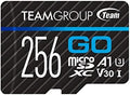 TEAMGROUP GO Card 256GB MicroSDXC UHS-I U3 V30 4K for Action Cameras & Drone High Speed Flash Memory Card with Adapter for Outdoor Sports&Vlog, 4K Shooting,GoPro&Insta360&DJI TGUSDX256GU303 by TEAMGROUP