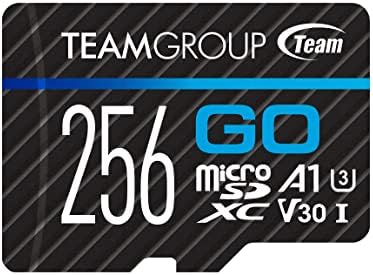 TEAMGROUP GO Card 256GB MicroSDXC UHS-I U3 V30 4K for Action Cameras & Drone High Speed Flash Memory Card with Adapter for Outdoor Sports&Vlog, 4K Shooting,GoPro&Insta360&DJI TGUSDX256GU303 by TEAMGROUP
