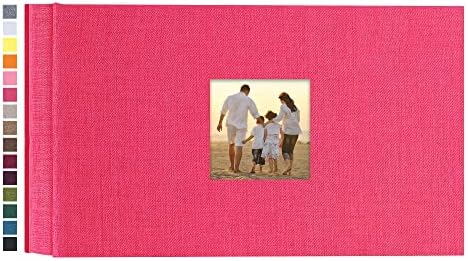 potricher Photo Album 4x6 Pictures, 100 Pockets, Linen Cover, Rose Red by potricher