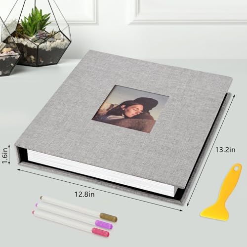 Zesthouse 18 In Photo Album Self Adhesive with Picture Display Window, 3-Ring Scrapbook Albums 60 Pages Holds 10x12 8x10 5x7 4x6 Photos, DIY Photo Book Ideal Gift for Family Wedding Baby - Image 2