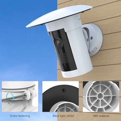 Outdoor Camera Sun Rain Shade Shield Cover Compatible with R-ing Outdoor Cam Plus Camera (White) - Image 5
