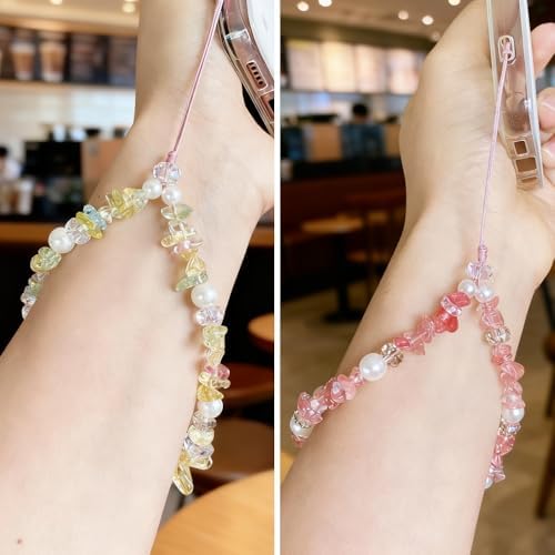 Phone Charm Beaded Camera Wrist Strap Cute Chain Lanyard Wristlet - Image 5