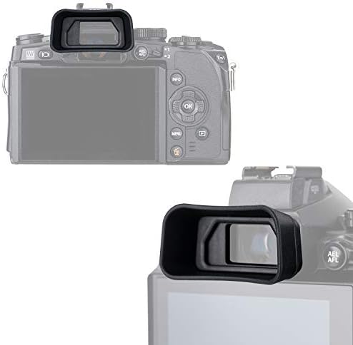 JJC KIWIFOTOS Ergonomic Long Camera Eyecup for Olympus E-M1 / E-M1 Mark II, EM1 Eye Cup, EM1 Mark II Eye Piece, Replaces Olympus EP-13 EP-12, Soft Silicone, 47x25x19mm - Image 4