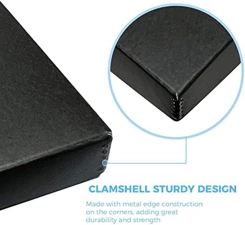 Lineco Clamshell Archival Storage Box, 18.5x24.5x1.75 In, Black, Pack of 2 - Image 4
