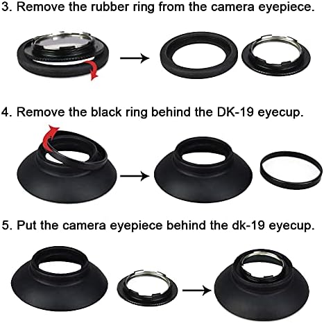 DK-19 Eyecup Eyepiece Viewfinder for Nikon D810 D810A D800 D800E D700 F6 D5 Camera (2 Pack) - Image 6