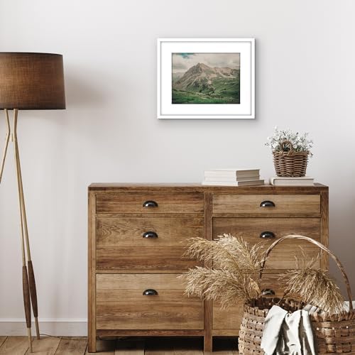 Americanflat 13x16 Picture Frame - Matted to 9x12 - Slim Molding - White - Image 5