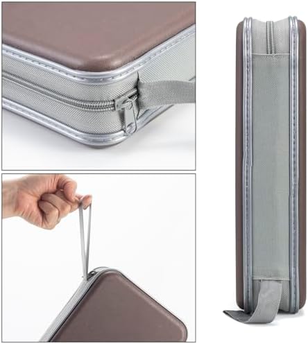 alavisxf xx CD Case, 96 Capacity Hard Plastic Organizer Wallet for Car - Image 2
