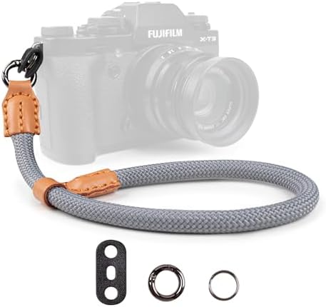 VOVMOEYA Rope Camera Wrist Strap,Camera Hand Strap Compatible with A6400 A6000 A7 IV,for Fujifilm X100V for Nikon Zf Z30 for Canon EOS R6 R7 R8 R10 Camera Wrist Straps for dslr - Grey by VOVMOEYA
