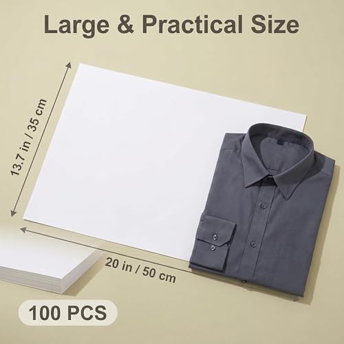 100 Sheets Acid-Free Tissue Paper, 20x13.7in White Archival Tissue Paper Bulk, Acid Free Wrapping Paper for Gift Wrapping, Clothing Storage, Protecting Photos, Crafts & More - Image 2
