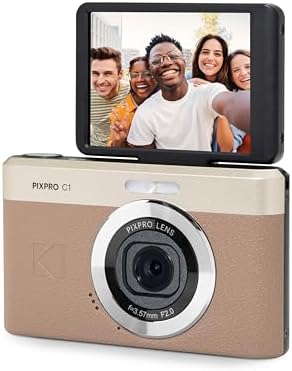 KODAK PIXPRO C1 13MP Compact Digital Camera, 26mm Fixed Lens, Brown by Unknown