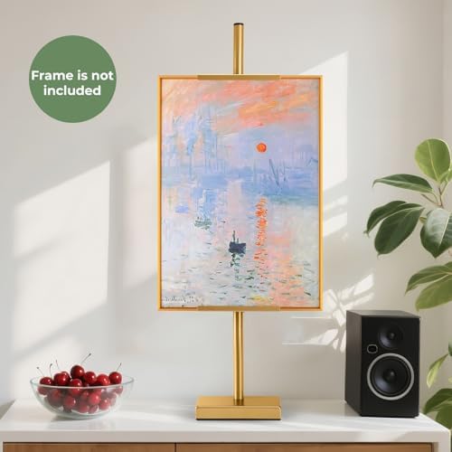 Rofio Adjustable Tabletop Easel, Picture Frame & Sign Display Stand, Gold - Image 3