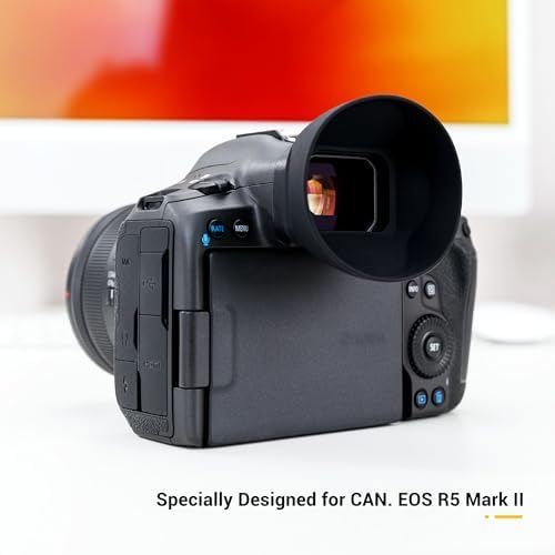 JJC Round Eyecup Eye Cup Eyepiece for Canon EOS R5 Mark II Camera - Image 2