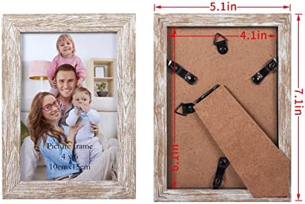 Giftgarden 4x6 Picture Frame Distressed Beige White Set of 12, Multi Rustic Wood Grain 4 by 6 Photo Frames Bulk for Wall or Tabletop Display - Image 2