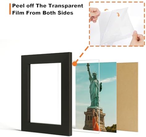 WARM&LOVE 4x6 Inch Hanging Picture Frames with 3 Openings, Rustic Wood Wall Photo Frame, Picture Frame Displays 4 Photos for Wall Decor (Black) - Image 3