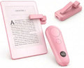 RF Remote Control Page Turner with Upgrade LCD Power Display, Wireless Reading Clicker for Kindle Paperwhite Kobo Oasis iPad, Phone Camera Remote Trigger, 36-Month Warranty (Pink) by Censisiy