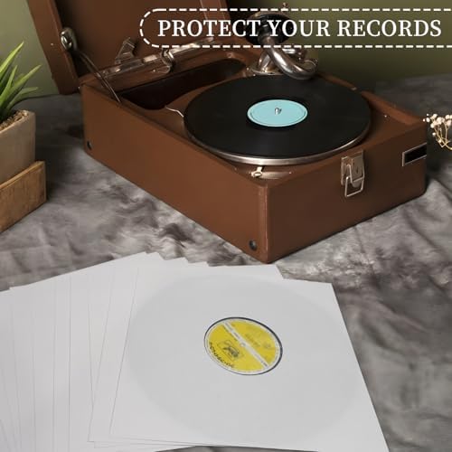 12 Inches Vinyl Record Inner Paper Sleeves with PO Film, 10pcs (Square) - Image 6