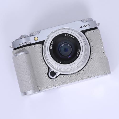 Camera Genuine Leather Half Case ，Compatible with FUJIFILM X-M5 XM5 by Unknown