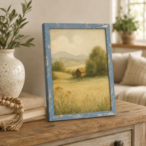puthiac 11x14 Rustic Farmhouse Picture Frame, Denim Blue, 1 Pack - Image 7