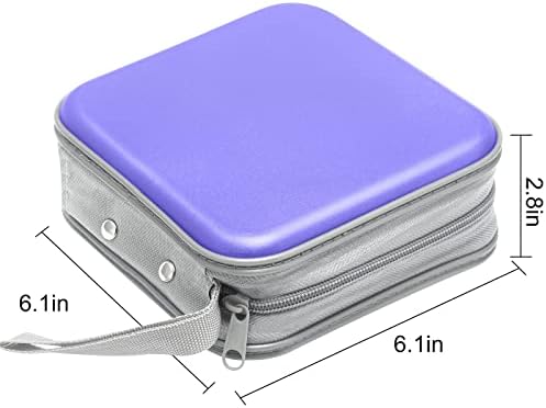 Siveit CD/DVD Cases 40 Capacity Disc Storage Binder for Car(Lavender) - Image 6