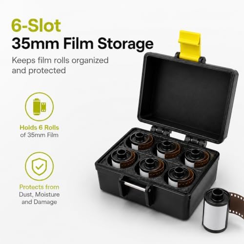 Film Box/135 Film Case -for 3 Rolls of 35mm Films ，to Sort & Enjoy & Safeguard Film, 3D printing technology。 (black-6) - Image 2