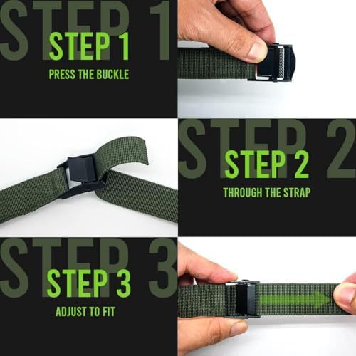 Trail Camera Straps, Game Cam Mounting Strap with Long-Lasting Alloy Buckle, Nylon Fiber Strap for Wildlife Trial Camera Accessory, Deer Camera Tree Belts, 25mm Width* 6 ft. Long (8 Packs) - Image 5