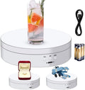 Hicarer 360 Rotating Display Stand Turntable USB Powered,, White, Matte by Hicarer