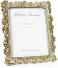 Cuspin 8x10 Picture Frame Vintage Gold Palm Leaf Textured Resin Frames by Cuspin