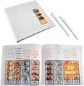 2x6 Strip Album, White Cover White Pages, 2 Gel Pens, 20pk by PhotoBoothNook