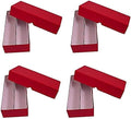 Guardhouse 10" Double Row Storage Box for 2" Paper and Plastic Coin Holders Red 4 Pack by Guardhouse