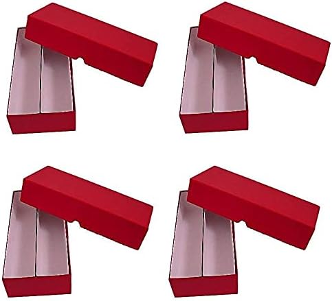 Guardhouse 10" Double Row Storage Box for 2" Paper and Plastic Coin Holders Red 4 Pack by Guardhouse