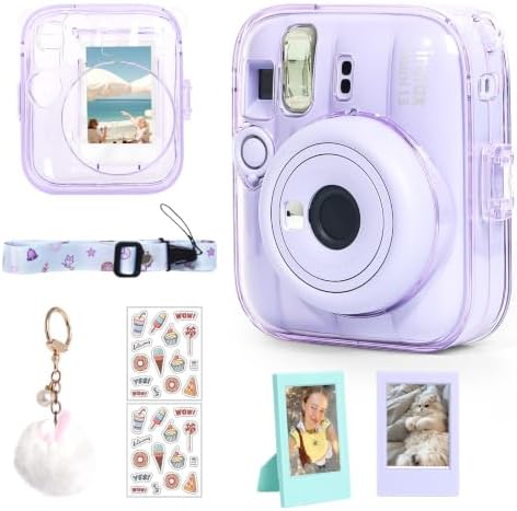 Clear Case for Fujifilm Instax Mini 13 Instant Camera, Clear Purple by wogozan