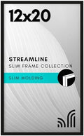Americanflat 12x20 Poster Frame - Slim Molding - Black by Americanflat
