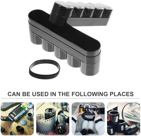 Black Plastic Film Holder Storage Box for 5 Rolls Portable Case - Image 7