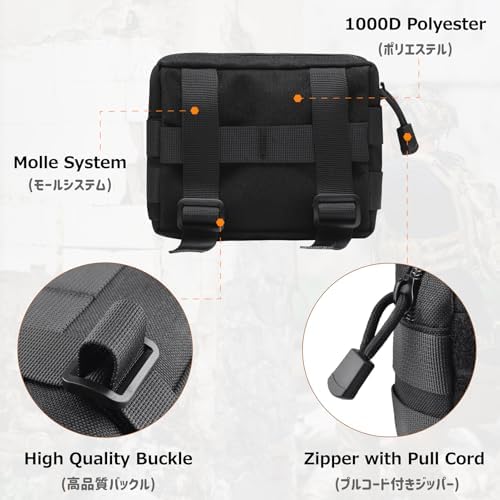 Azarxis Molle Pouches, Tactical Compact EDC Small Utility Pouch Waist Bags Sundries Storage Admin Organize Gear Gadget for Military Backpack - Image 5